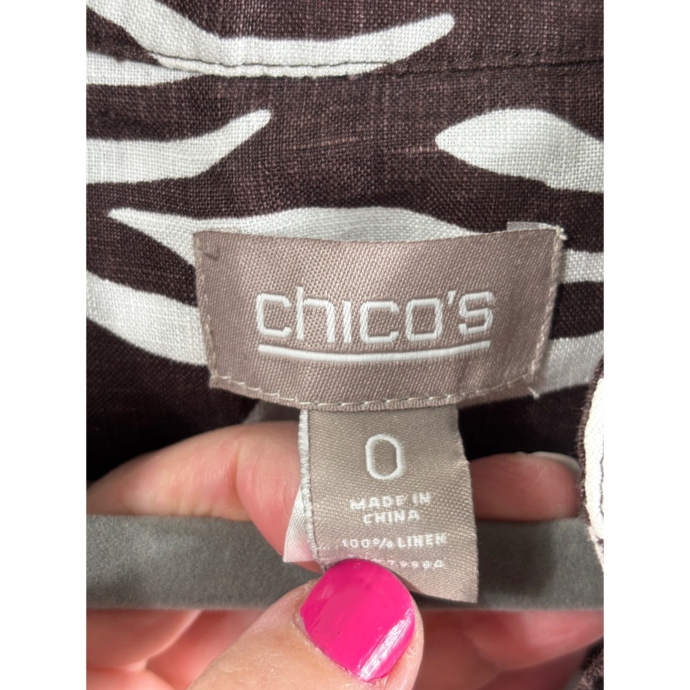 Chicos Lot of 3 Art to Wear Graffiti Face Denim Animal Print Jacket Size 0 - Picture 10 of 16
